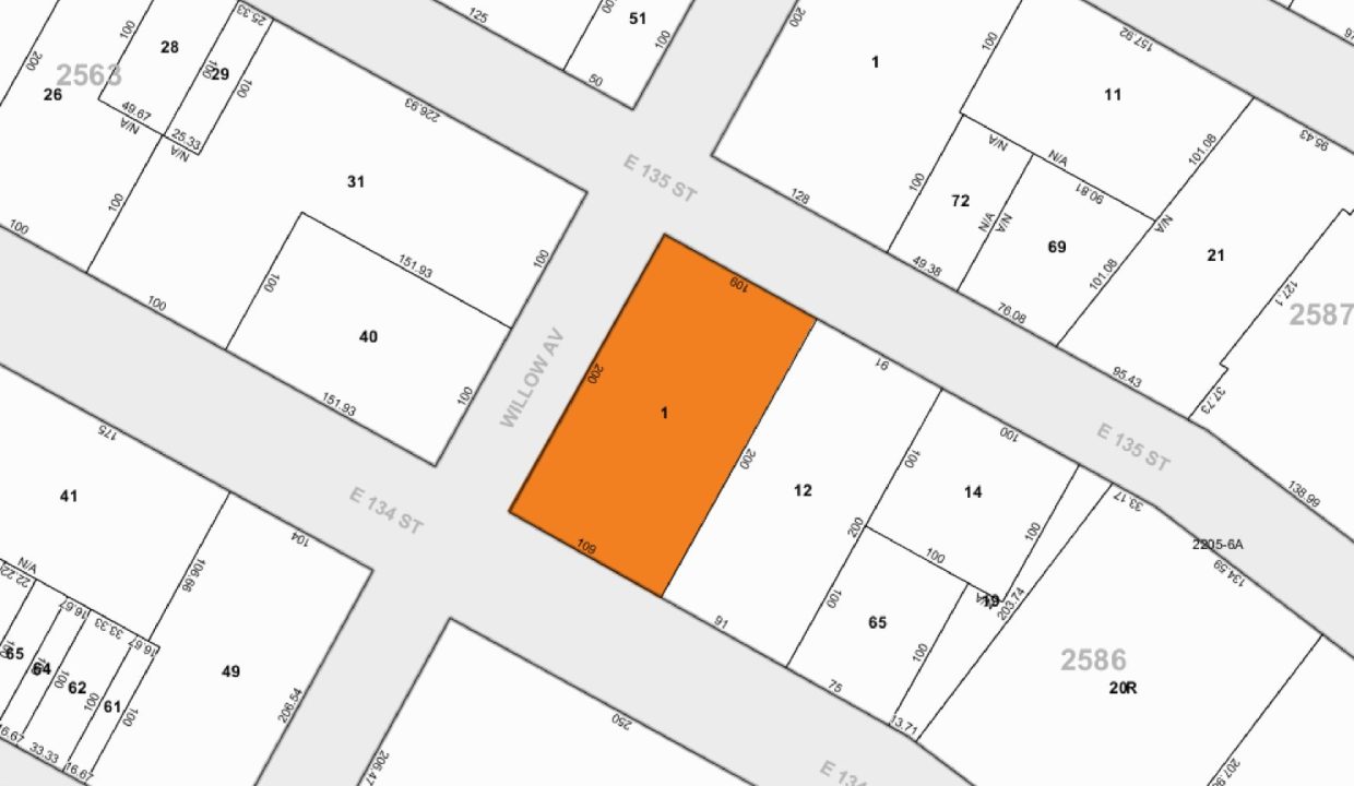 Tax Map 780 E. 135th St, Bx